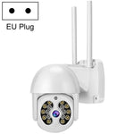 Caméra IP sans fil Tuya QX56 3.0 Mégapixels IP66 étanche 2.4G, supporte Amazon Alexa & Google Home & détection de mouvement & audio bidirectionnel & vision nocturne couleur & carte TF, prise EU, supporte Amazon Alexa & Google Home