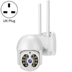 Caméra IP sans fil Tuya QX56 3.0 Mégapixels IP66 étanche 2.4G, supporte Amazon Alexa & Google Home & détection de mouvement & audio bidirectionnel & vision nocturne couleur & carte TF, prise EU, supporte Amazon Alexa & Google Home