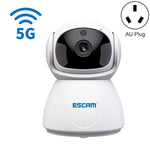 Caméra IP WiFi double bande ESCAM PT201 HD 1080P, prise en charge de la vision nocturne / détection de mouvement / suivi automatique / carte TF / audio bidirectionnel, prise UE, PT201