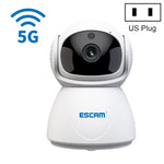 Caméra IP WiFi double bande ESCAM PT201 HD 1080P, prise en charge de la vision nocturne / détection de mouvement / suivi automatique / carte TF / audio bidirectionnel, prise UE, PT201