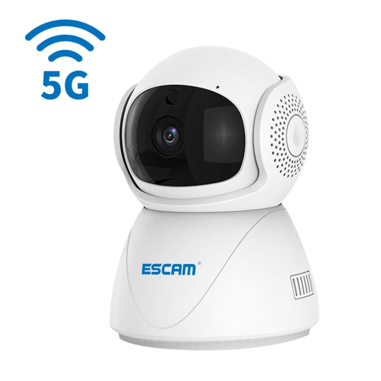 Caméra IP WiFi double bande ESCAM PT201 HD 1080P, prise en charge de la vision nocturne / détection de mouvement / suivi automatique / carte TF / audio bidirectionnel, prise UE, PT201