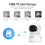 Caméra IP WiFi double bande ESCAM PT201 HD 1080P, prise en charge de la vision nocturne / détection de mouvement / suivi automatique / carte TF / audio bidirectionnel, prise UE, PT201
