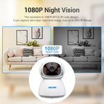 Caméra IP WiFi double bande ESCAM PT201 HD 1080P, prise en charge de la vision nocturne / détection de mouvement / suivi automatique / carte TF / audio bidirectionnel, prise UE, PT201