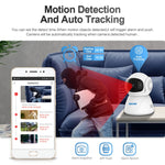Caméra IP WiFi double bande ESCAM PT201 HD 1080P, prise en charge de la vision nocturne / détection de mouvement / suivi automatique / carte TF / audio bidirectionnel, prise UE, PT201