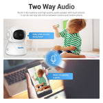 Caméra IP WiFi double bande ESCAM PT201 HD 1080P, prise en charge de la vision nocturne / détection de mouvement / suivi automatique / carte TF / audio bidirectionnel, prise UE, PT201