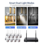 ESCAM WNK718 Système de sécurité NVR sans fil 8 canaux + 8 caméras IP, 3 millions de pixels, prise britannique, WNK718