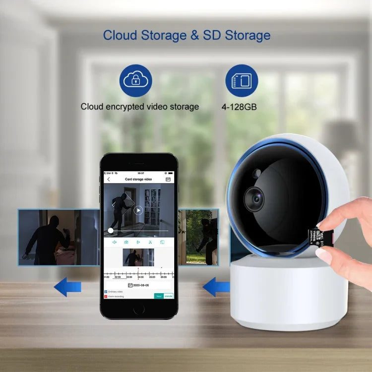 Caméra IP WiFi de sécurité intelligente YT50-2 3.0MP avec rotation à 360°, prise en charge carte TF / Audio bidirectionnel / Détection de mouvement / Vision nocturne, YT50-2