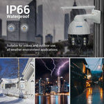 ESCAM Q5068 H.265 5MP Caméra IP WiFi étanche Pan/Tilt/Zoom 4X, Prend en charge ONVIF, Audio bidirectionnel et Vision nocturne, prise AU, prise UK, prise US, prise EU, prise AU