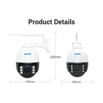 ESCAM Q5068 H.265 5MP Caméra IP WiFi étanche Pan/Tilt/Zoom 4X, Prend en charge ONVIF, Audio bidirectionnel et Vision nocturne, prise AU, prise UK, prise US, prise EU, prise AU