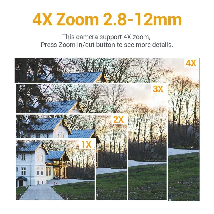 ESCAM Q5068 H.265 5MP Caméra IP WiFi étanche Pan/Tilt/Zoom 4X, Prend en charge ONVIF, Audio bidirectionnel et Vision nocturne, prise AU, prise UK, prise US, prise EU, prise AU
