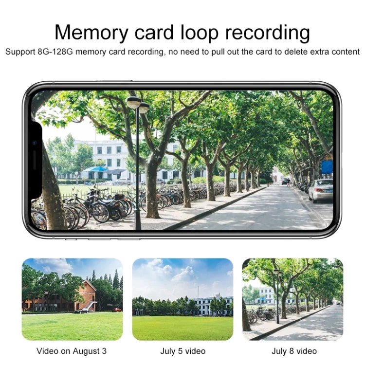 Caméra IP sans fil HD Q8 1080P, Prend en charge la détection de mouvement et la vision nocturne infrarouge et la carte TF, Prise AU, Q8