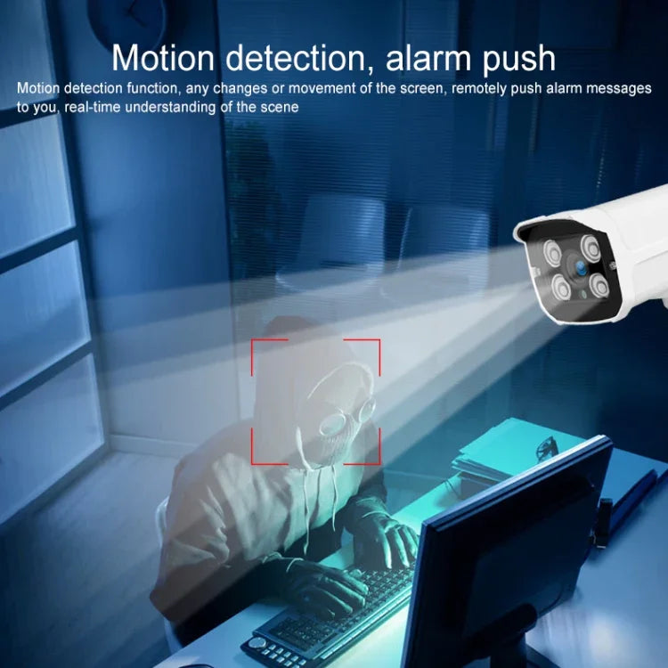 Caméra IP sans fil HD Q8 1080P, Prend en charge la détection de mouvement et la vision nocturne infrarouge et la carte TF, Prise AU, Q8