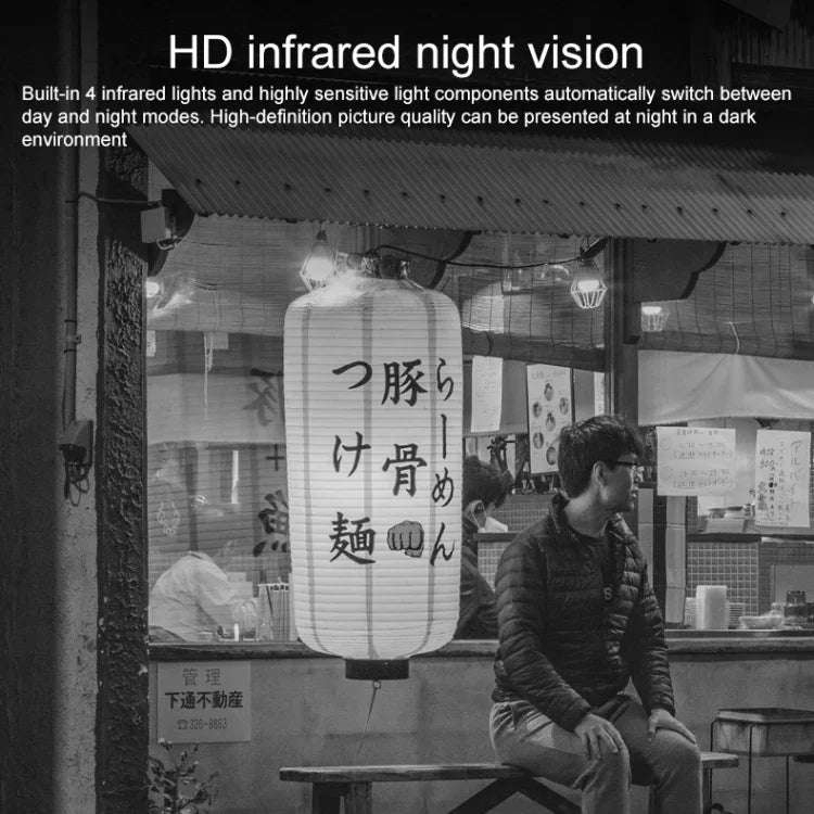 Caméra IP sans fil HD Q8 1080P, Prend en charge la détection de mouvement et la vision nocturne infrarouge et la carte TF, Prise AU, Q8