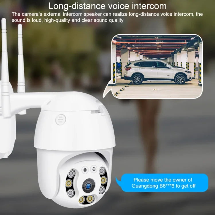 Caméra IP WiFi HD 1080P QX21, prend en charge la vision nocturne et la détection de mouvement et l'audio bidirectionnel et la carte TF, prise AU, QX21