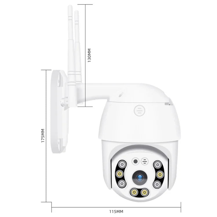 Caméra IP WiFi HD 1080P QX21, prend en charge la vision nocturne et la détection de mouvement et l'audio bidirectionnel et la carte TF, prise AU, QX21