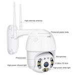Caméra IP WiFi HD 1080P QX21, prend en charge la vision nocturne et la détection de mouvement et l'audio bidirectionnel et la carte TF, prise AU, QX21