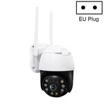 QX36 Caméra WIFI PTZ rotative à 360 degrés, étanche IP65, objectif 3,6 mm, 3,0 Mégapixels, 1080P, supporte la couleur jour et nuit, interphone vocal bidirectionnel, détection humanoïde de mouvement, lecture vidéo et carte TF de 128 Go, prise AU, QX36