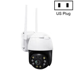 QX36 Caméra WIFI PTZ rotative à 360 degrés, étanche IP65, objectif 3,6 mm, 3,0 Mégapixels, 1080P, supporte la couleur jour et nuit, interphone vocal bidirectionnel, détection humanoïde de mouvement, lecture vidéo et carte TF de 128 Go, prise AU, QX36