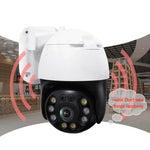 QX36 Caméra WIFI PTZ rotative à 360 degrés, étanche IP65, objectif 3,6 mm, 3,0 Mégapixels, 1080P, supporte la couleur jour et nuit, interphone vocal bidirectionnel, détection humanoïde de mouvement, lecture vidéo et carte TF de 128 Go, prise AU, QX36