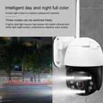 QX36 Caméra WIFI PTZ rotative à 360 degrés, étanche IP65, objectif 3,6 mm, 3,0 Mégapixels, 1080P, supporte la couleur jour et nuit, interphone vocal bidirectionnel, détection humanoïde de mouvement, lecture vidéo et carte TF de 128 Go, prise AU, QX36