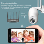 Q10 Téléphone Portable Extérieur Rotation à Distance Sans Fil WiFi 10 Lumières Vision Nocturne IR Caméra HD, Support Vidéo de Détection de Mouvement / Alarme et Enregistrement, Prise UK, Vision Nocturne IR Q10