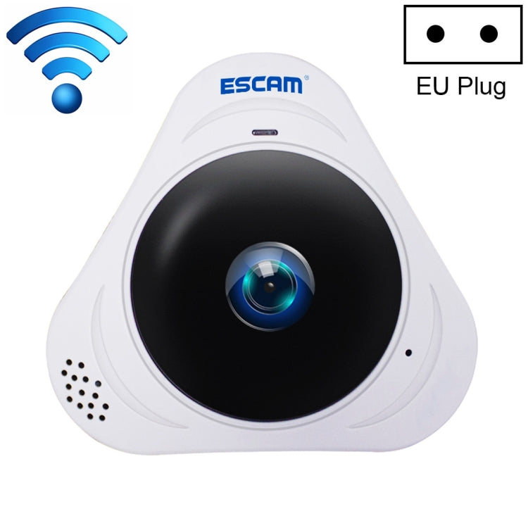 ESCAM Q8 960P Caméra IP WiFi panoramique 360 degrés avec objectif Fisheye 1.3MP, support détection de mouvement / vision nocturne, distance IR: 5-10m, prise AU, Q8 prise US, Q8 prise AU, Q8 prise EU, Q8 prise UK