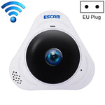 ESCAM Q8 960P Caméra IP WiFi panoramique 360 degrés avec objectif Fisheye 1.3MP, support détection de mouvement / vision nocturne, distance IR: 5-10m, prise AU, Q8 prise US, Q8 prise AU, Q8 prise EU, Q8 prise UK