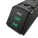 Station de charge double port iplay / Support de charge pour manettes Sony PlayStation 4 PS4 et PS4 Pro Slim avec écran indicateur LED, HBP-119