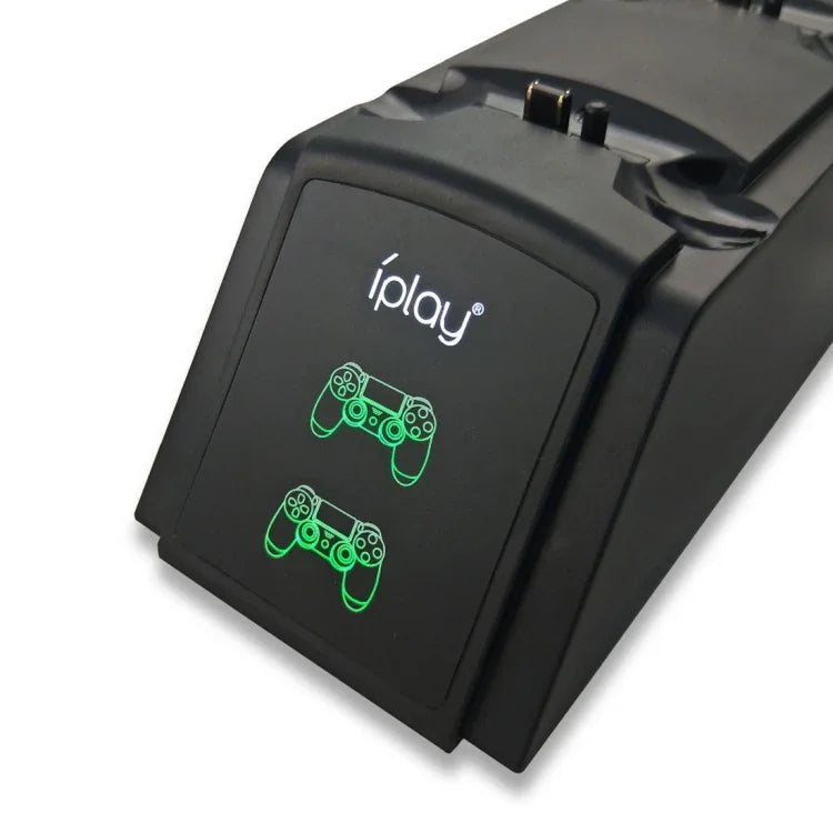 Station de charge double port iplay / Support de charge pour manettes Sony PlayStation 4 PS4 et PS4 Pro Slim avec écran indicateur LED, HBP-119