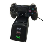 Station de charge double port iplay / Support de charge pour manettes Sony PlayStation 4 PS4 et PS4 Pro Slim avec écran indicateur LED, HBP-119