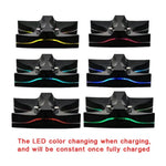 Station de charge spéciale en forme d'OVNI avec 2 ports USB / Support de charge pour manettes PS4 Playstation 4 et LED multicolores.