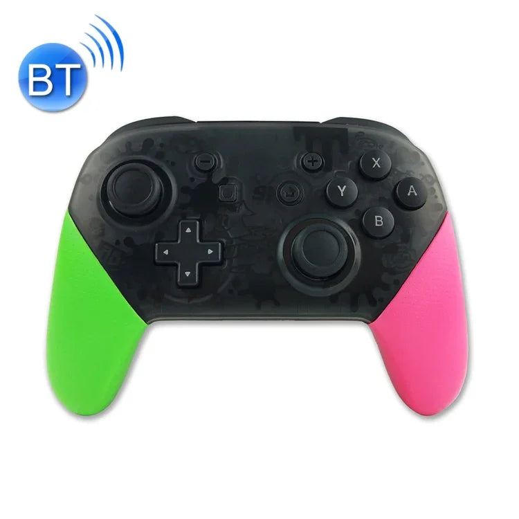 Manette de jeu sans fil Pro avec fonction de vibration pour capture d'écran pour Nintendo Switch (verte et rose), pour Nintendo Switch (verte et rose)