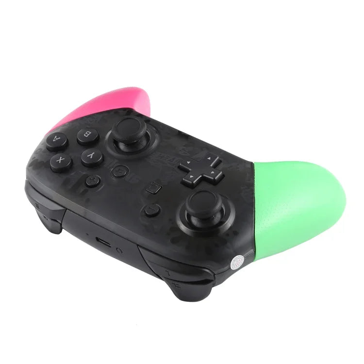 Manette de jeu sans fil Pro avec fonction de vibration pour capture d'écran pour Nintendo Switch (verte et rose), pour Nintendo Switch (verte et rose)