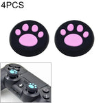 Lot de 4 protections en silicone en forme de pattes de chat pour manettes de jeu PS4/PS3/PS2/Xbox 360/Xbox One/Wii U