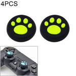 Lot de 4 protections en silicone en forme de pattes de chat pour manettes de jeu PS4/PS3/PS2/Xbox 360/Xbox One/Wii U