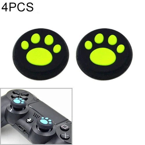 Lot de 4 protections en silicone en forme de pattes de chat pour manettes de jeu PS4/PS3/PS2/Xbox 360/Xbox One/Wii U