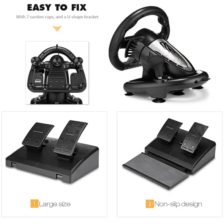 Volant de course PXN-V3 pour PC / PS3 / PS4 / Xbox One / Switch