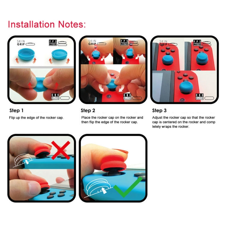 Capuchon de joystick gauche + droit pour Switch, Pour Switch(noir), Pour Switch(bleu + magenta), Pour Switch(rouge)