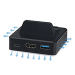 Station de conversion vidéo multifonction avec support pour interrupteur, station de conversion