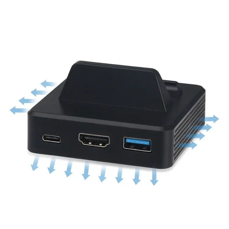 Station de conversion vidéo multifonction avec support pour interrupteur, station de conversion
