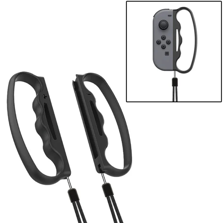 Poignée de manette de jeu iPlay Small Handle Boxing Grip avec dragonne pour Joy-Con Switch, noire et rouge.