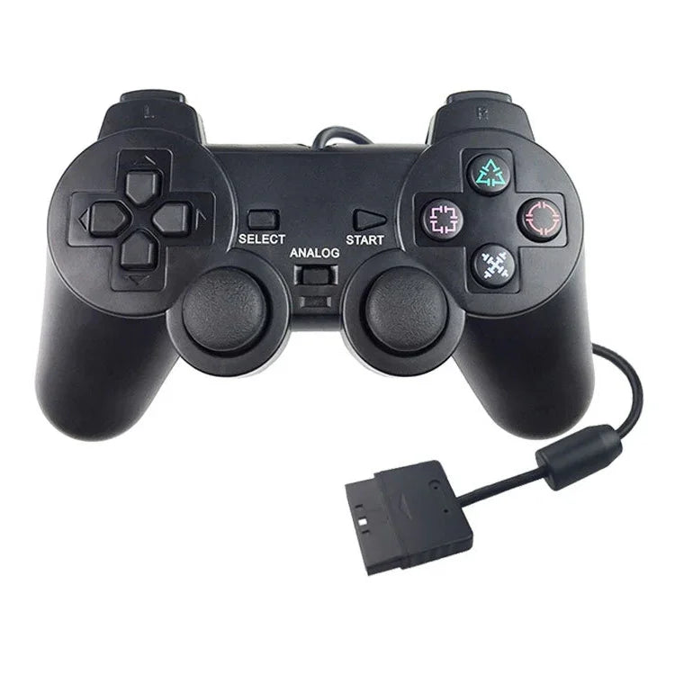 Manette de jeu filaire à double vibration pour PS2