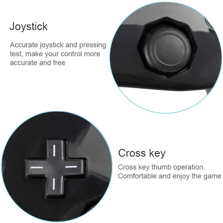 Classic Wired Game Controller Gaming Remote For Nintendo Wii