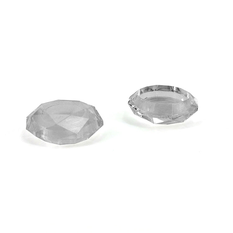 2 capuchons de joystick Diamond Texture pour PS5, bleu, rouge, blanc transparent, vert