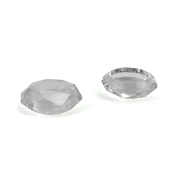 2 capuchons de joystick Diamond Texture pour PS5, bleu, rouge, blanc transparent, vert