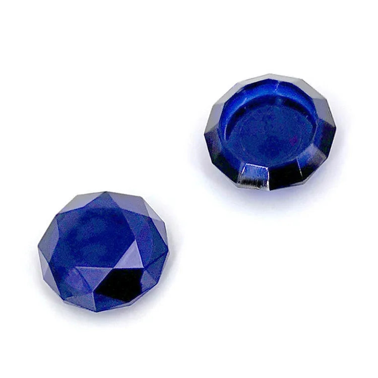 2 capuchons de joystick Diamond Texture pour PS5, bleu, rouge, blanc transparent, vert