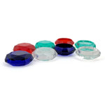 2 capuchons de joystick Diamond Texture pour PS5, bleu, rouge, blanc transparent, vert