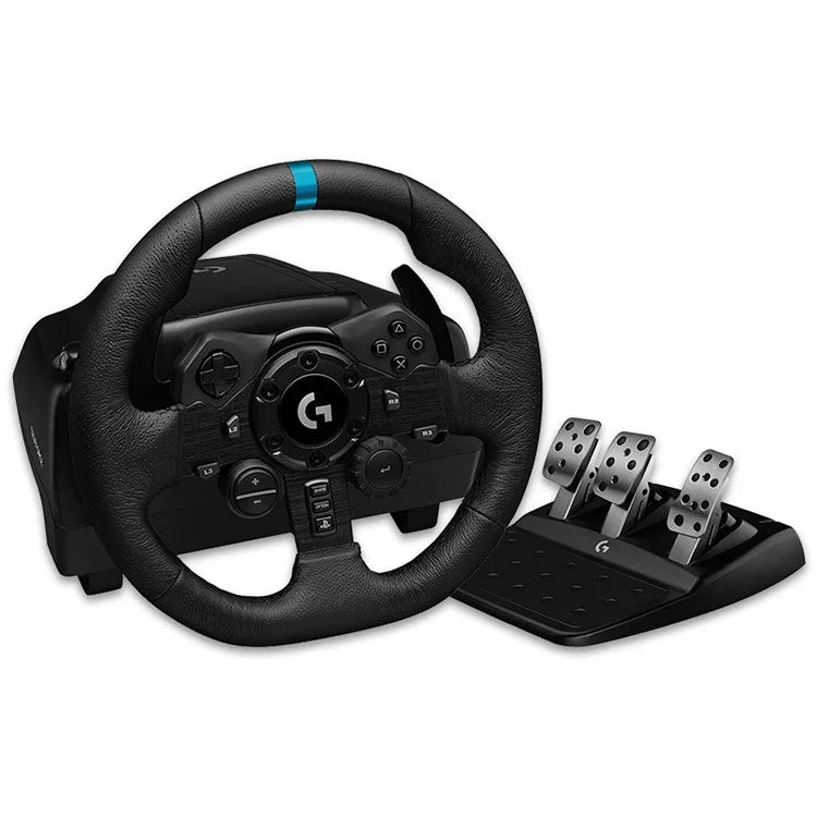 Volant de course Logitech G923 avec pédales et levier de vitesse pour PS5 / PS4 / PC, G923