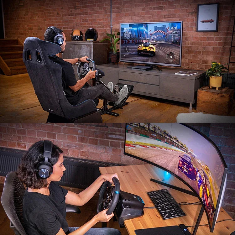 Volant de course Logitech G923 avec pédales et levier de vitesse pour PS5 / PS4 / PC, G923