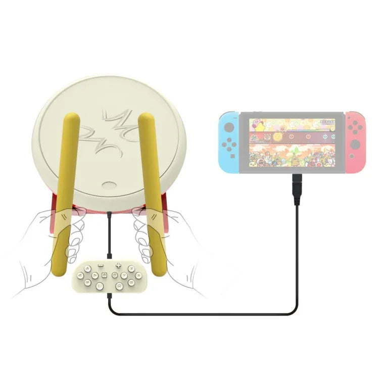 DOBE TNS-1867 Baguettes de batterie pour jeux vidéo, manette Taiko, kits de batterie pour Nintendo Switch, pour Nintendo Switch